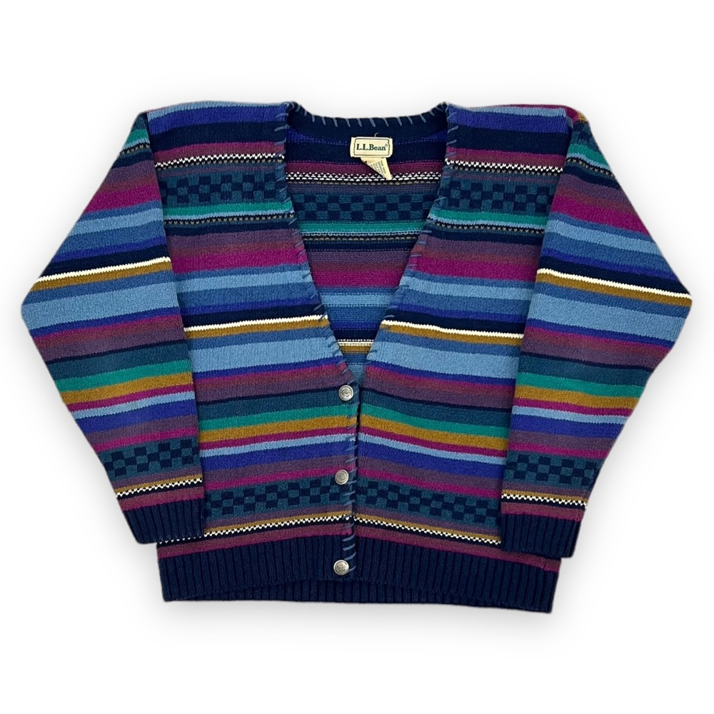 Vintage 90s LLBean bohemian southwestern cardigan